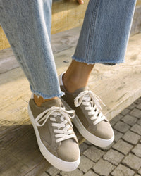 The Ibiza Platform - Suede - Sage Green - Women's - Women's Sneakers - Sage Green - Soludos - 