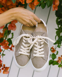The Ibiza Platform - Suede - Sage Green - Women's - Women's Sneakers - Sage Green - Soludos - 