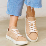 The Original Ibiza - Suede - Champagne Pink - Women's - Women's Sneakers - Champagne Pink - Soludos - 