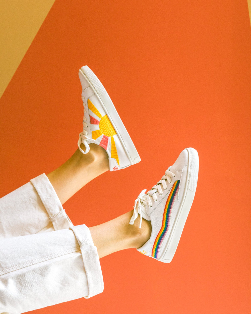 The Original Ibiza - Rainbow Wave - White - Women's - Women's Sneakers - Oasis White / Rainbow Wave - Soludos -