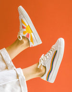 The Original Ibiza - Embroidery / Rainbow Wave - White - Women's - Women's Sneakers - Oasis White / Rainbow Wave - Soludos - 