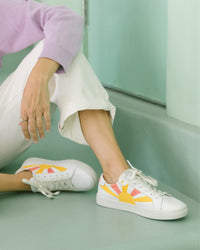 The Original Ibiza - Embroidery / Rainbow Wave - White - Women's - Women's Sneakers - Oasis White / Rainbow Wave - Soludos - 