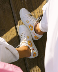 The Original Ibiza - Embroidery / Shine On - White - Women's - Women's Sneakers - White / Shine On - Soludos - 