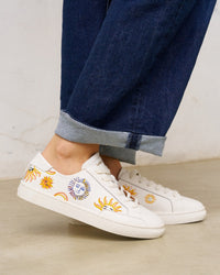 The Original Ibiza - Embroidery / Shine On - White - Women's - Women's Sneakers - White / Shine On - Soludos - 