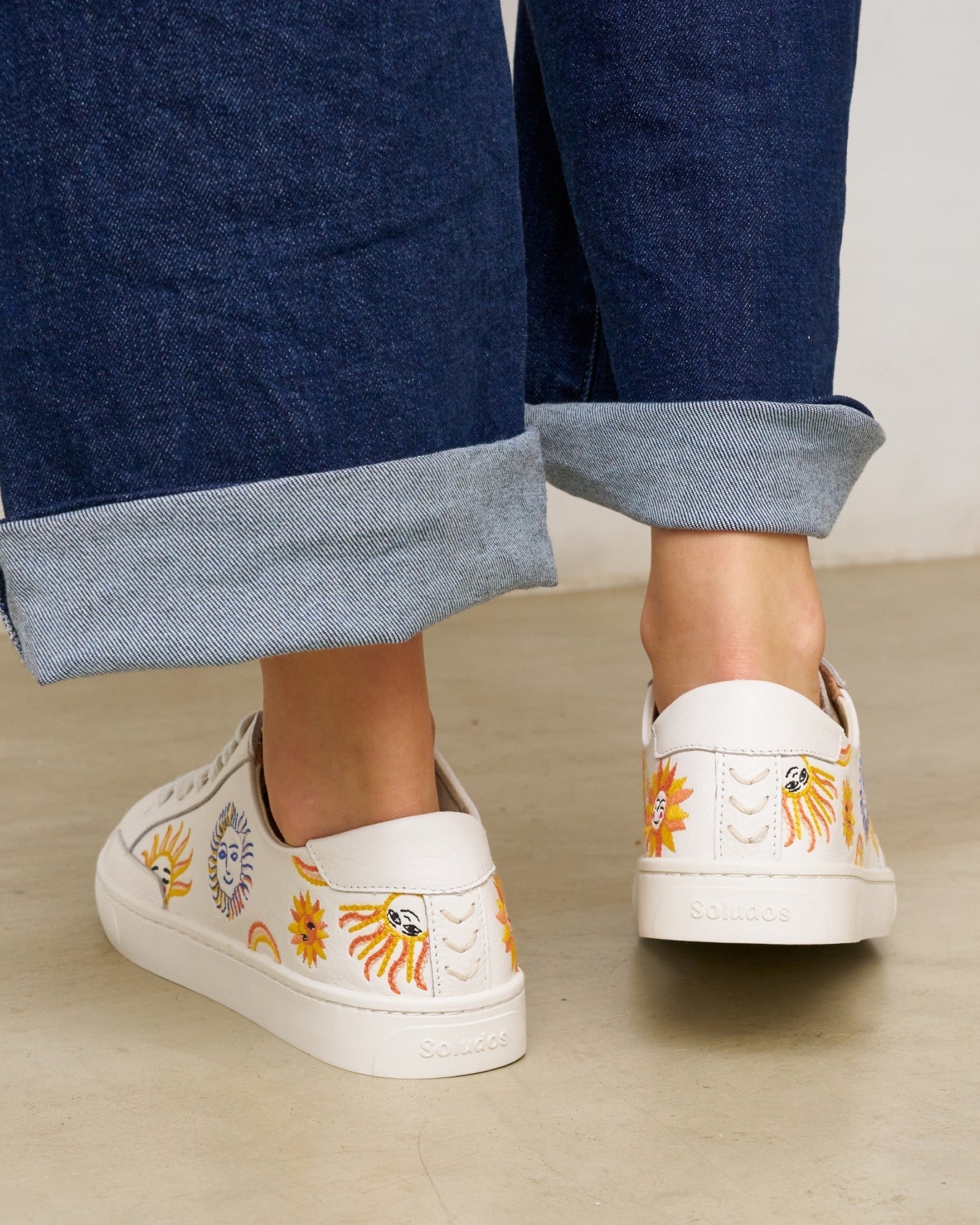 The Original Ibiza - Embroidery / Shine On - White - Women's - Women's Sneakers - White / Shine On - Soludos - 