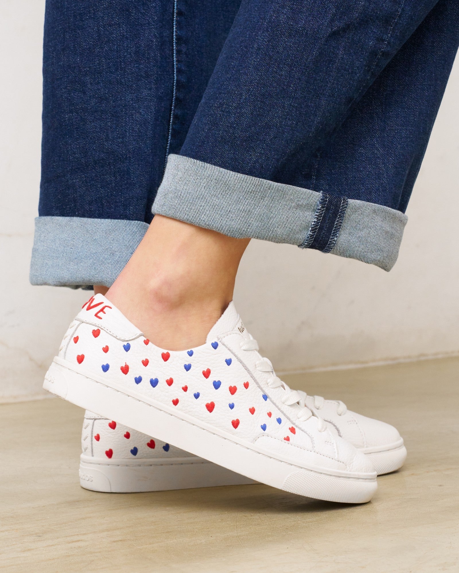 The Original Ibiza - Embroidery / Hearts - White - Women's - Women's Sneakers - Oasis White / Hearts - Soludos - 