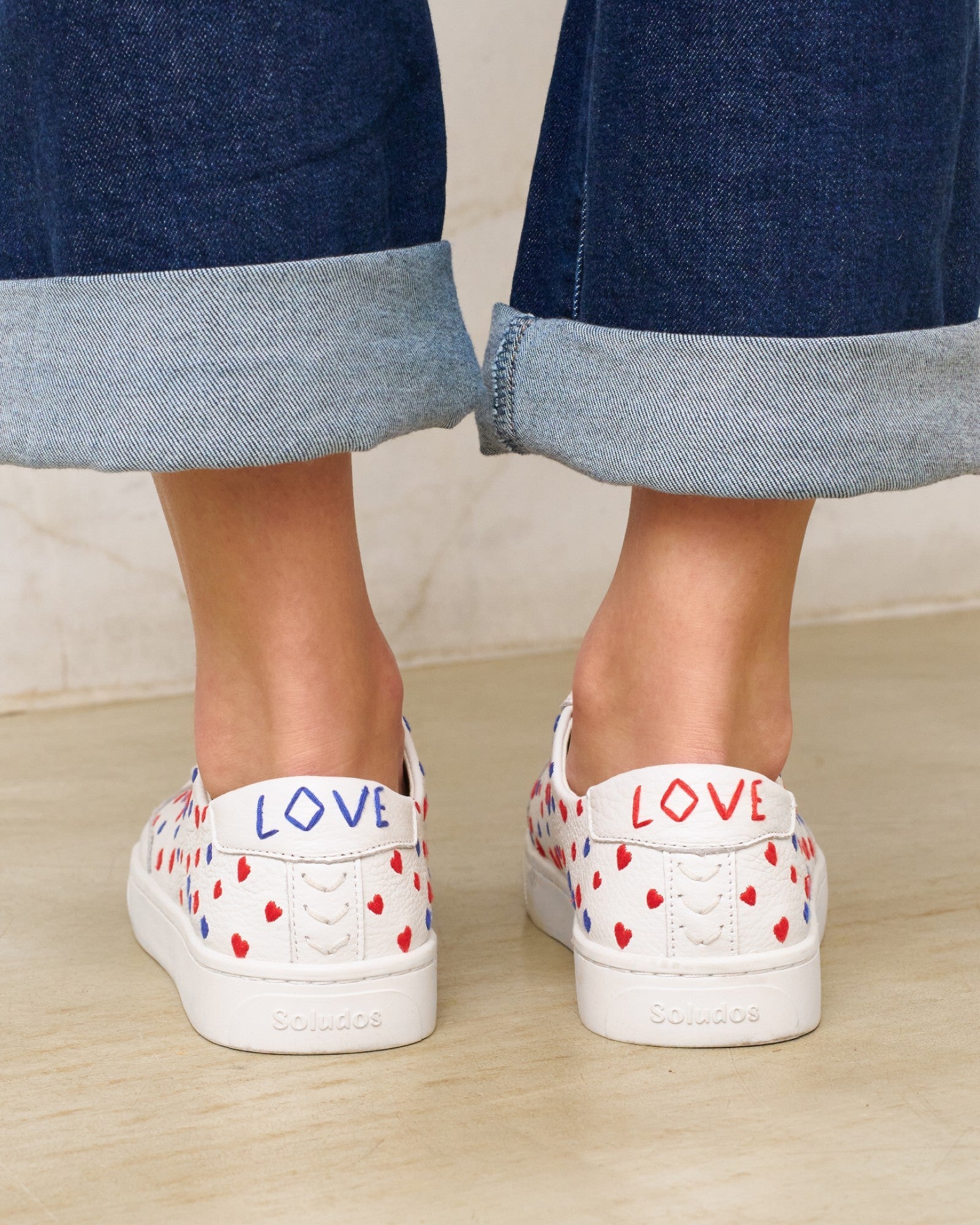 The Original Ibiza - Embroidery / Hearts - White - Women's - Women's Sneakers - Oasis White / Hearts - Soludos - 
