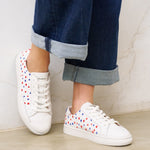 The Original Ibiza - Embroidery / Hearts - White - Women's - Women's Sneakers - Oasis White / Hearts - Soludos - 