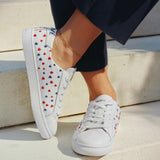 The Original Ibiza - Embroidery / Hearts - White - Women's - Women's Sneakers - Oasis White / Hearts - Soludos - 