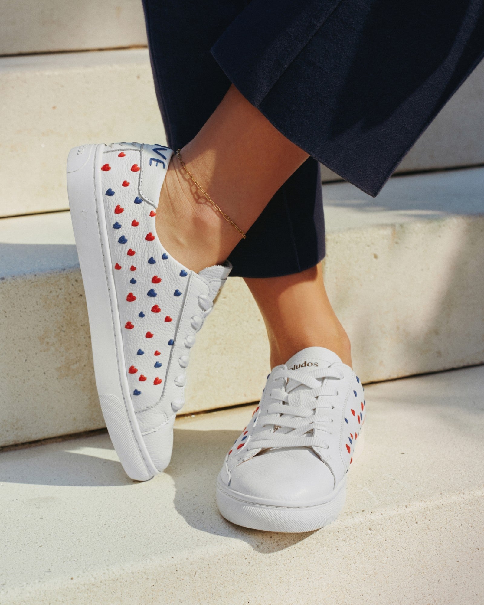 The Original Ibiza - Embroidery / Hearts - White - Women's - Women's Sneakers - Oasis White / Hearts - Soludos - 