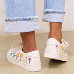 Women's Ibiza Platform Sneaker | Embroidery | Pressed Florals - Oasis White - Womens Espadrilles - Pressed Florals - Oasis White - Soludos - 
