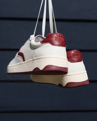 The Roma - Classic - White / Wine - Women's - Women's Sneakers - White / Wine - Soludos - 