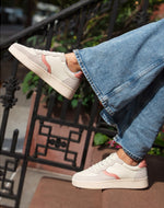 The Roma - Classic - White / Pink / Light Blue - Women's - Women's Sneakers - White / Pink / Light Blue - Soludos - 
