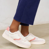 The Roma - Classic - White / Pink / Light Blue - Women's - Women's Sneakers - White / Pink / Light Blue - Soludos - 