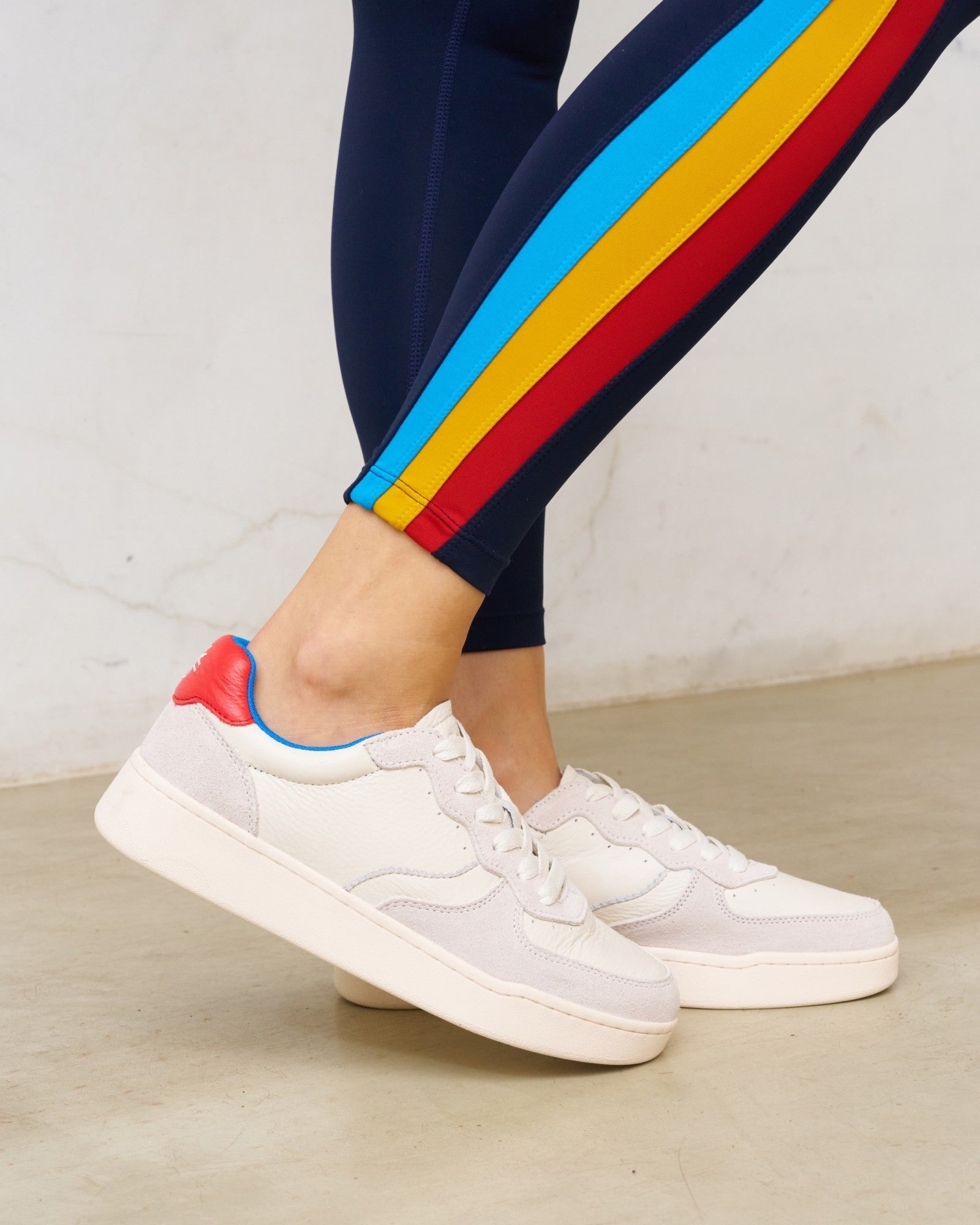 The Roma - Classic - White / Red / French Blue - Women's - Women's Sneakers - White / Red / French Blue - Soludos - 