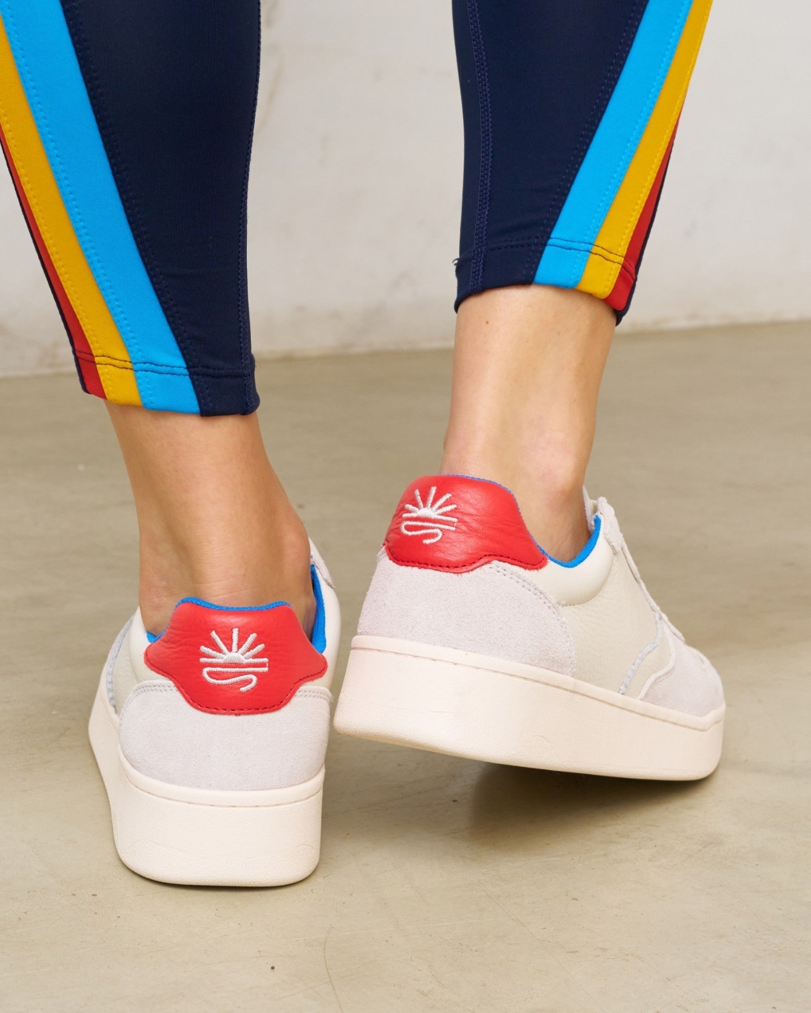 The Roma - Classic - White / Red / French Blue - Women's - Women's Sneakers - White / Red / French Blue - Soludos - 