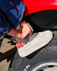 The Roma - Classic - White / Red / French Blue - Women's - Women's Sneakers - White / Red / French Blue - Soludos - 