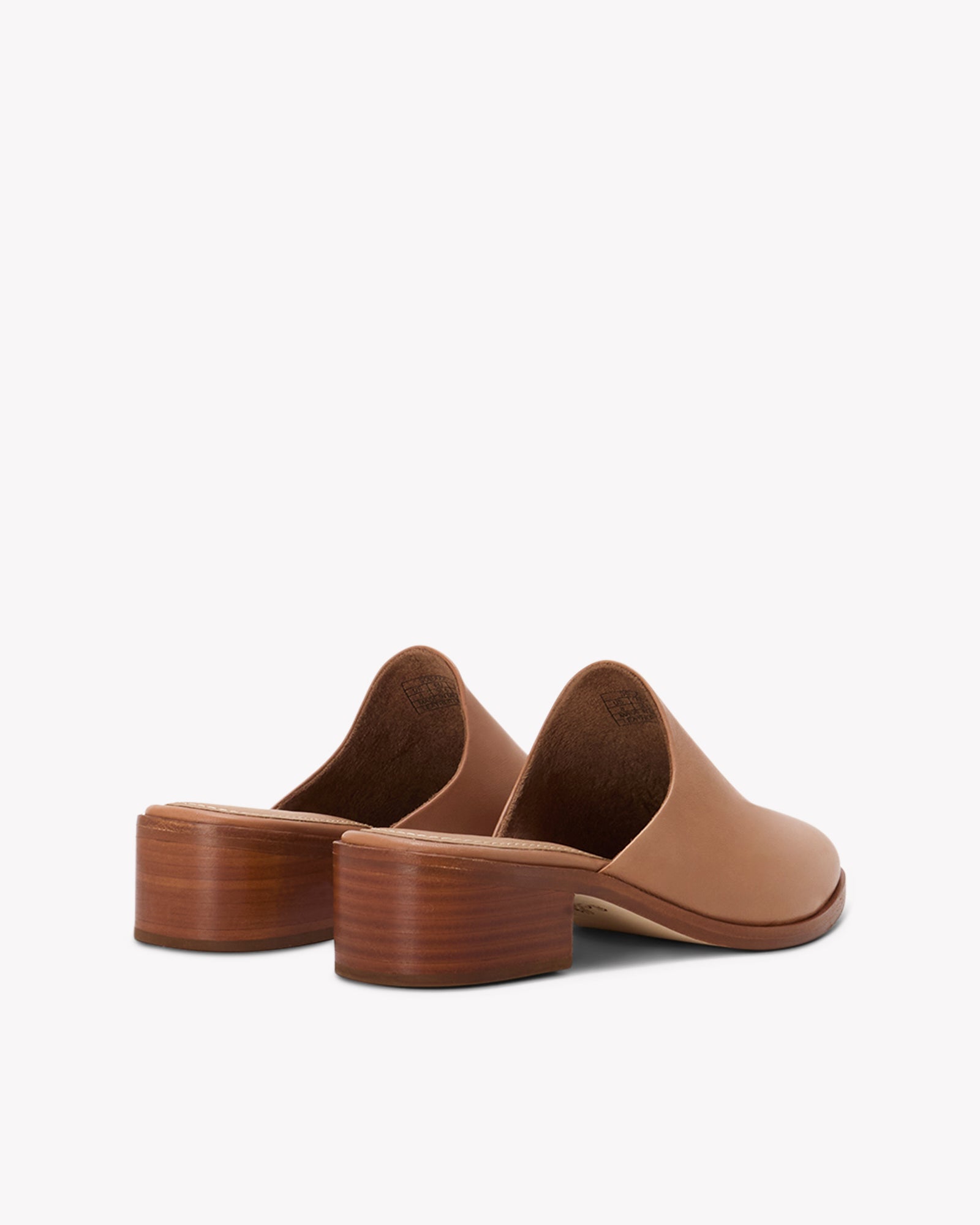 Tan fashion mule slides