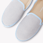Women's Venetian Flat | Woven Color | Powdered Blue - Womens All Weather Flats - Powdered Blue - Soludos - 