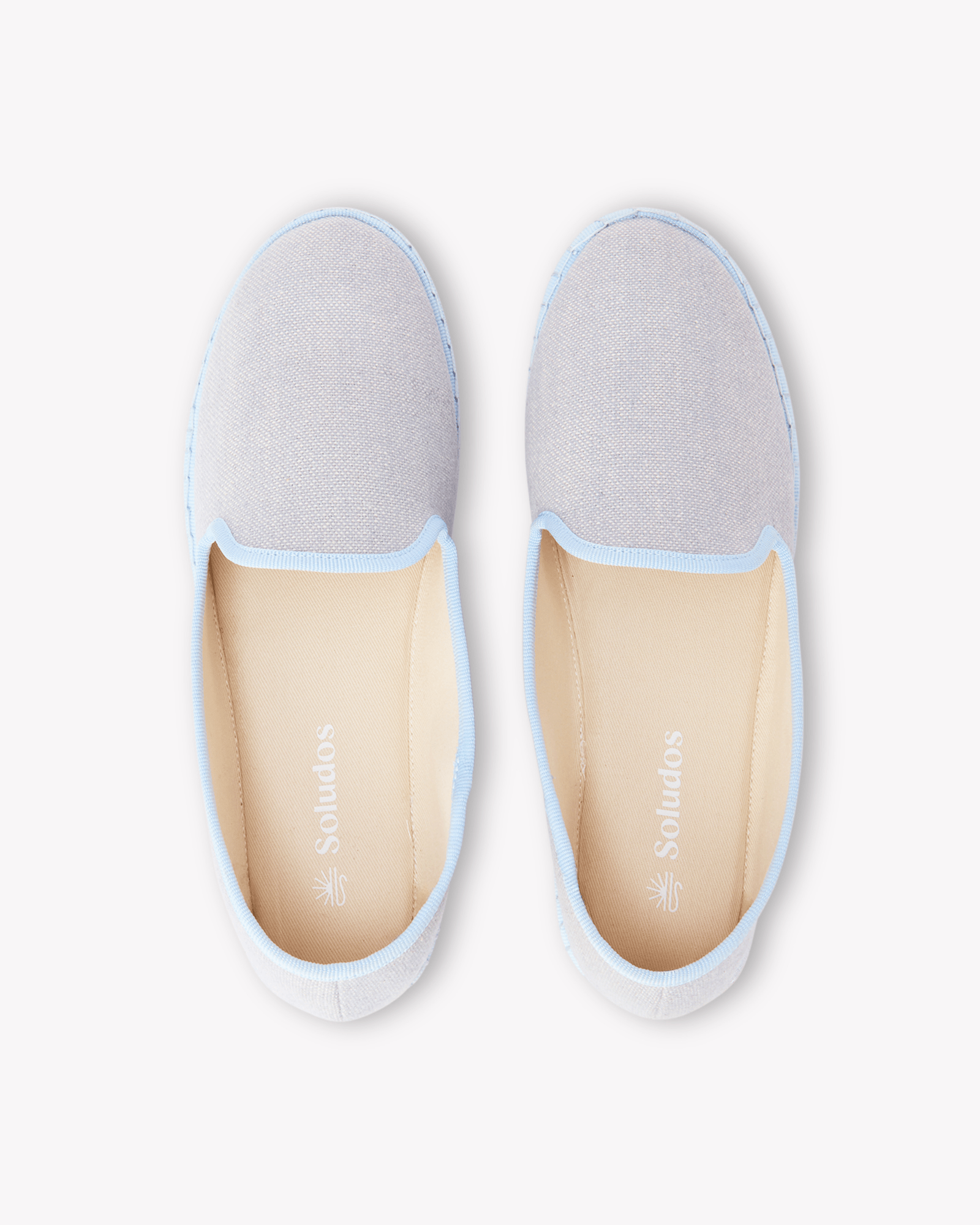 Women's Venetian Flat | Woven Color | Powdered Blue - Womens All Weather Flats - Powdered Blue - Soludos - 