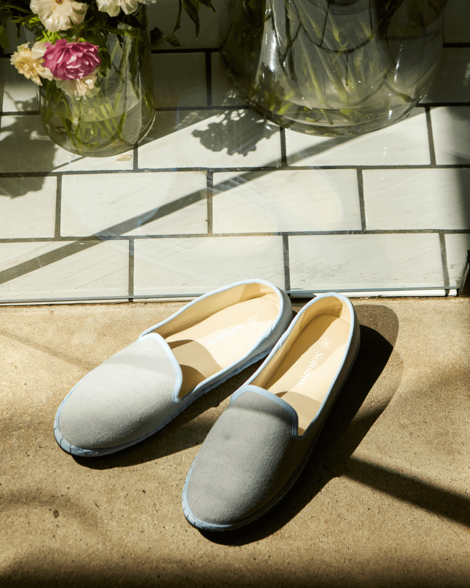 Women's Venetian Flat | Woven Color | Powdered Blue - Womens All Weather Flats - Powdered Blue - Soludos - 