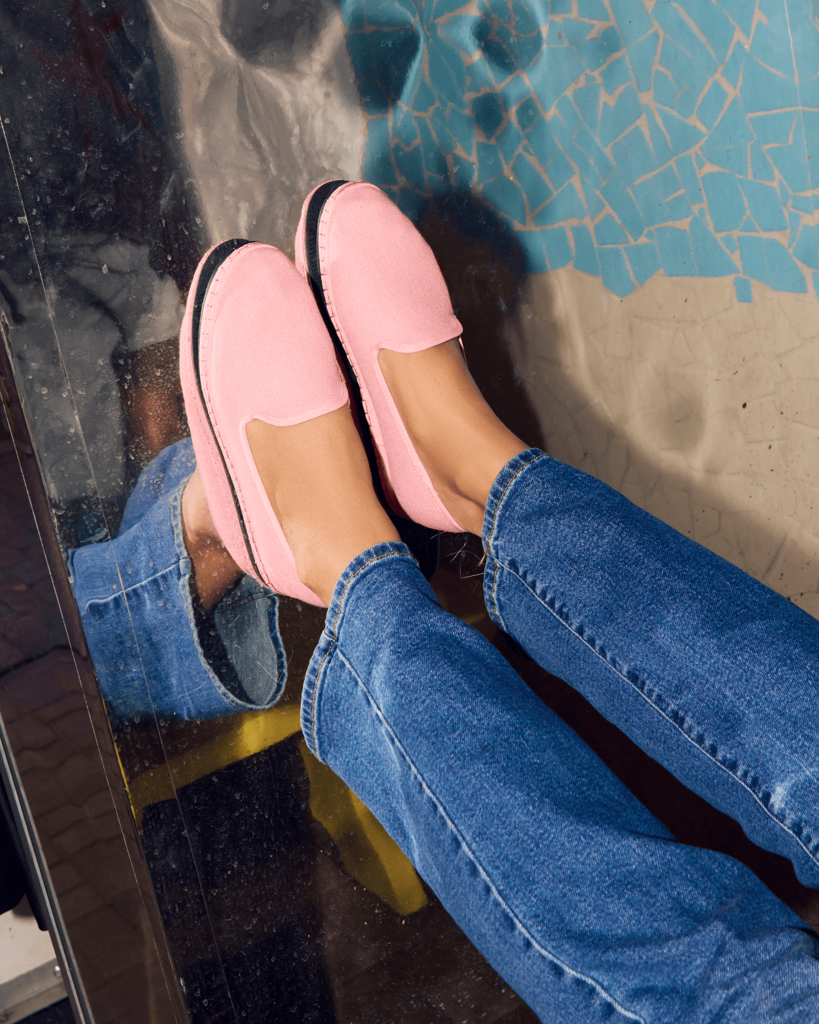 Women's Venetian Flat | Woven Color | Sorbet Pink - Womens All Weather Flats - Sorbet Pink - Soludos - 