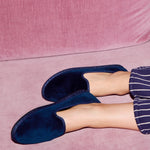Women's Venetian Flat | Velvet | Royal Navy - Women's Espadrilles - Royal Navy - Soludos - 