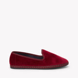Women's Venetian Flat | Velvet | Cherry Red - Women's Espadrilles - Cherry Red - Soludos - 