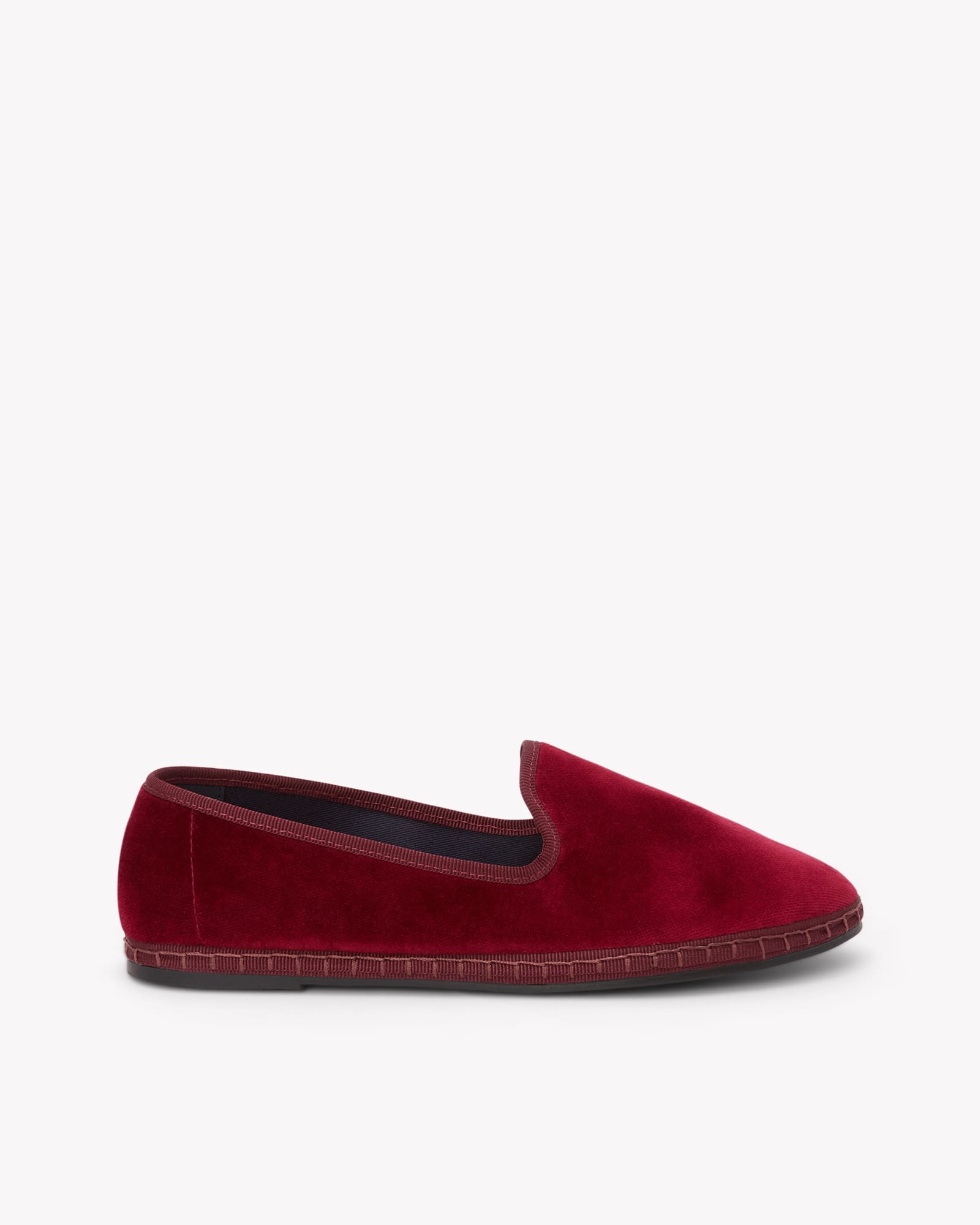 Women's Venetian Flat | Velvet | Cherry Red - Women's Espadrilles - Cherry Red - Soludos - 