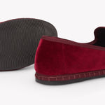 Women's Venetian Flat | Velvet | Cherry Red - Women's Espadrilles - Cherry Red - Soludos - 