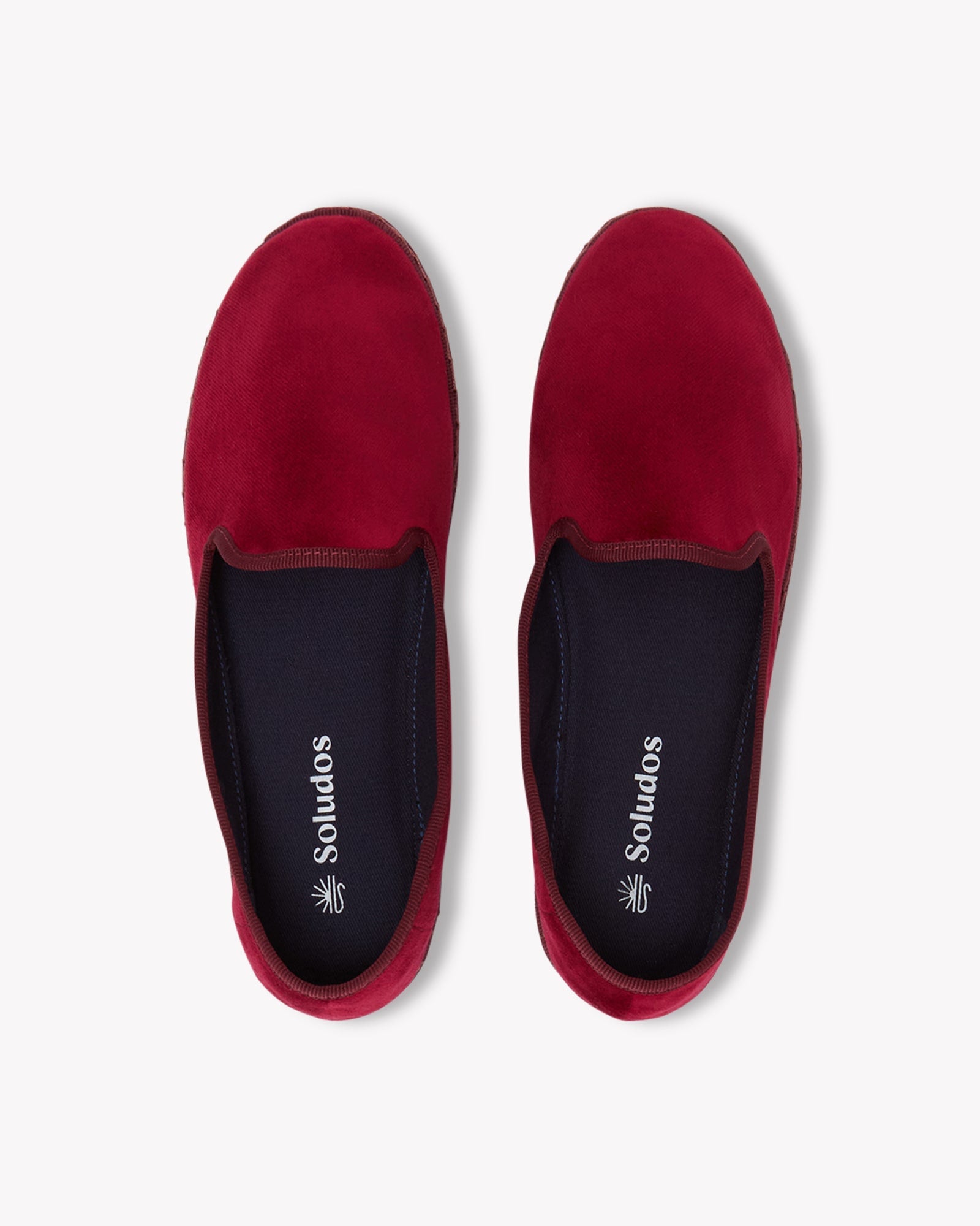 Women's Venetian Flat | Velvet | Cherry Red - Women's Espadrilles - Cherry Red - Soludos - 