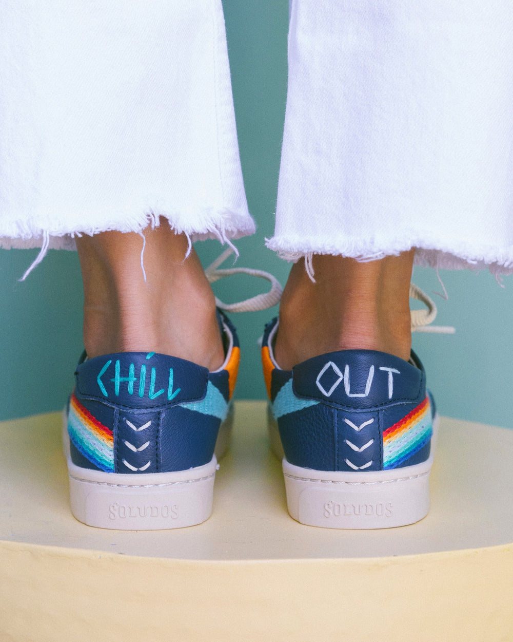 The Original Ibiza - Embroidery / Rainbow Wave - Marine Blue - Women's