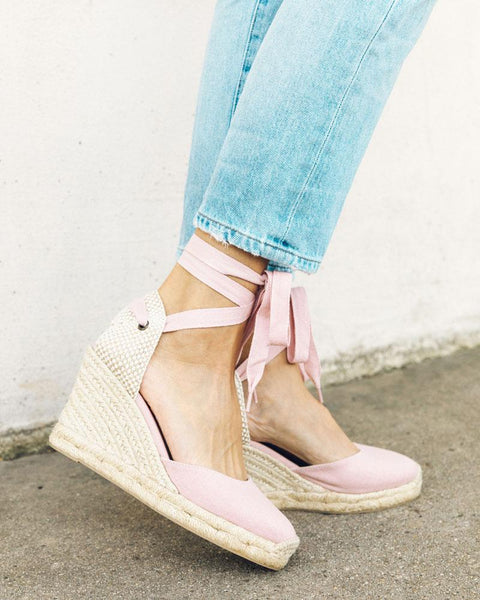 Blush espadrille hot sale wedges