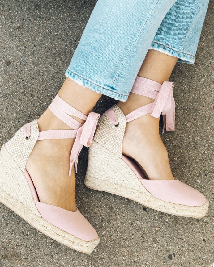 Blush espadrille sale wedges