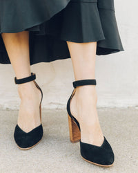 The Collette - Suede - Black - Women's - Women's Heels - Black - Soludos -