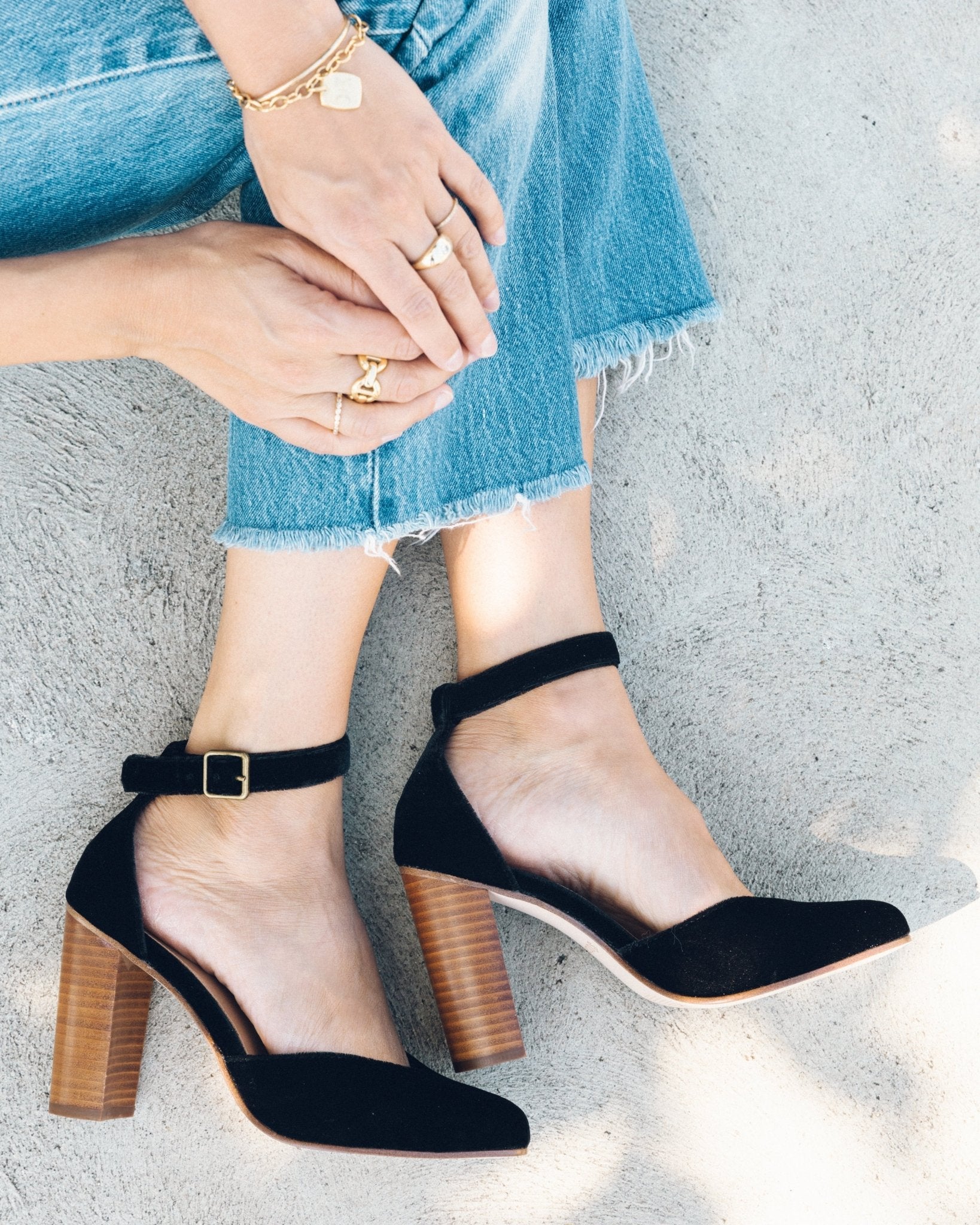 Suede collette store heel