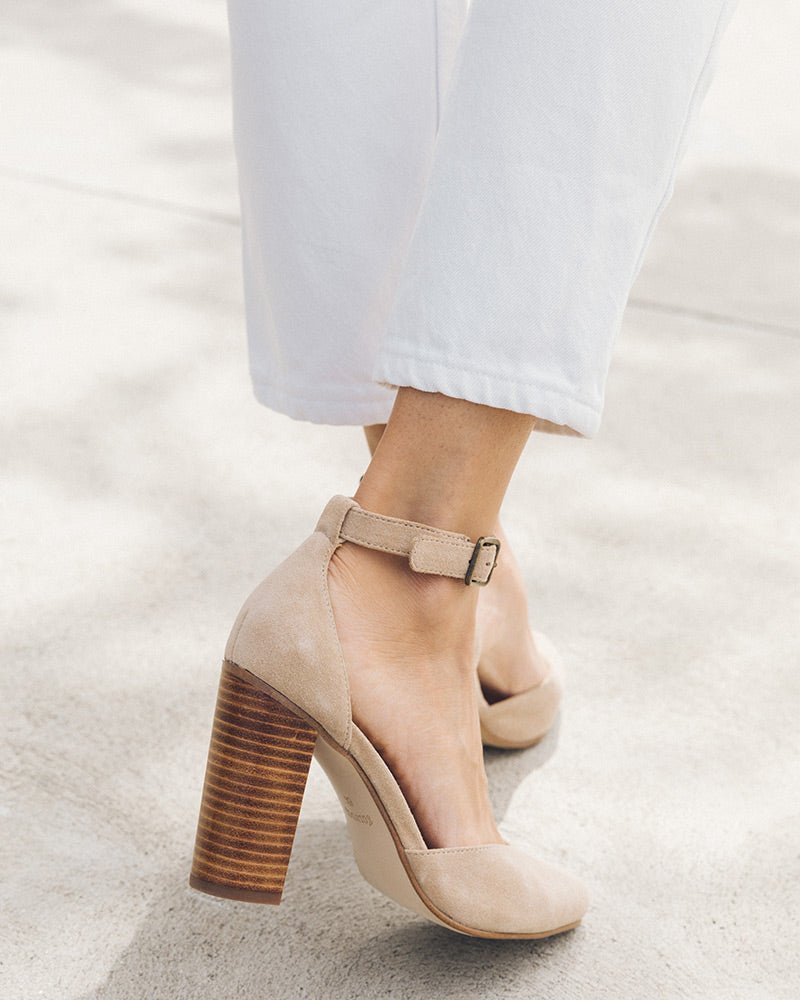 The Collette - Suede - Sand - Women's - Women's Heels - Sand - Soludos -