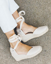 The Lyon Wedge - Classic - Ivory - Women's Wedge Espadrilles - Ivory - Soludos -