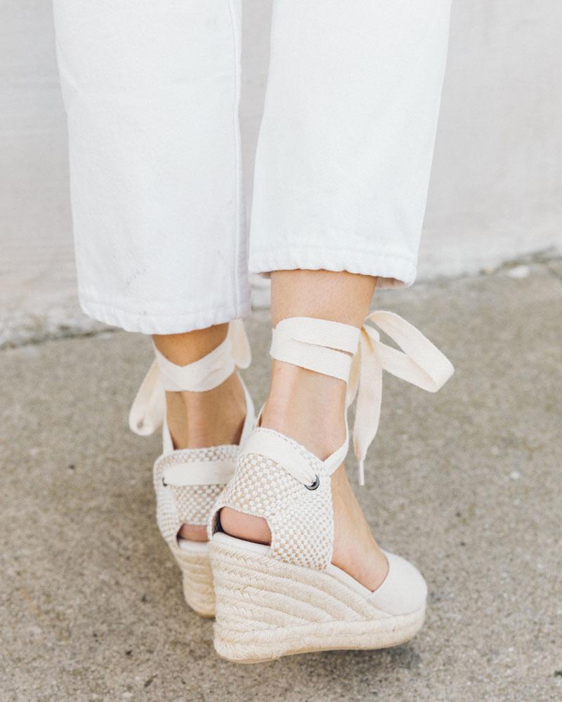 Soludos linen espadrille on sale tall wedge sandal