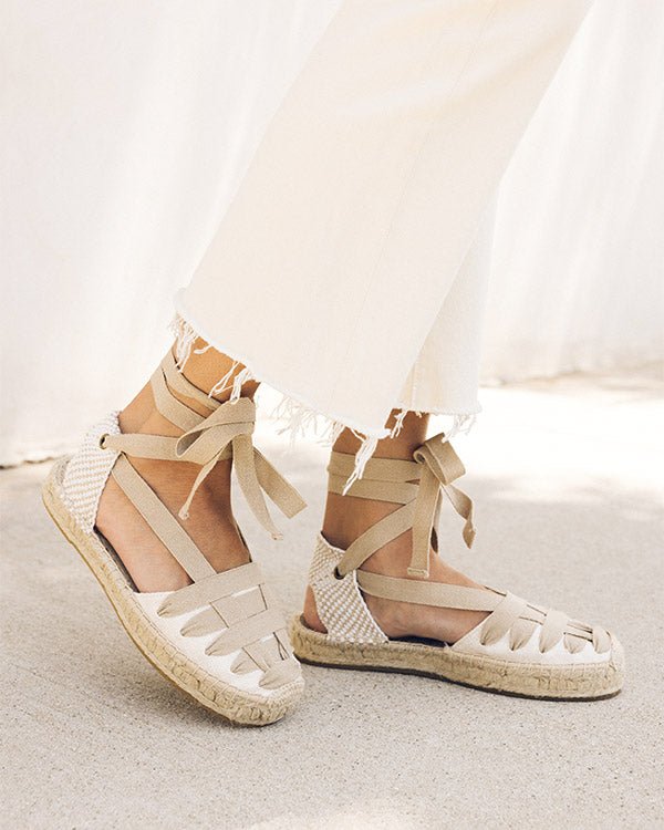 Lace up espadrille sandals hot sale